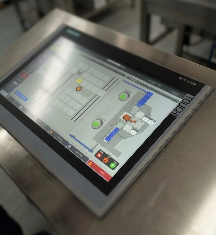 HMI SCADA industrial process control panel