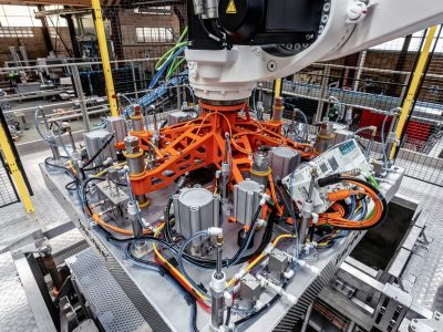 detaller de garra magnética de encestado desencestado automatico robotizado,